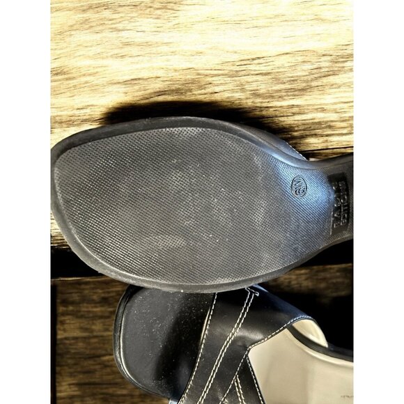 Basic Editions Women's Size 6W Black Sandals Block Heel - Picture 5 of 7